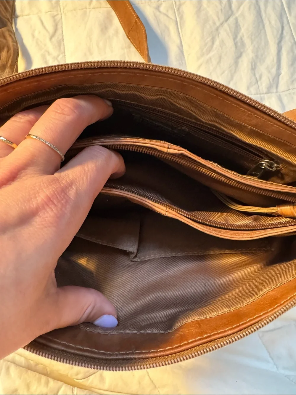 Y2K Great American Leather Works Genuine Leather Crossbody Bag